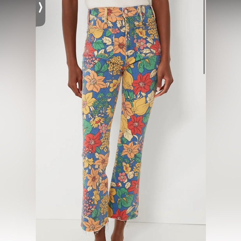 Mother floral Hustler Patch jeans